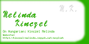 melinda kinczel business card